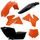 Set plastik POLISPORT 91340 Oranžna