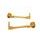 Lever guard ACCOSSATO DE003 with gold hose and joint right + left, aluminium