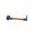 Lever guard ACCOSSATO DE001 with orange hose and joint right, aluminium