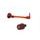 Lever guard in aluminium + left end ACCOSSATO DE004 with orange hose and joint right