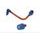 Lever guard in aluminium + right end ACCOSSATO DE005 with orange hose and joint levi