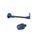 Lever guard in Carbon + left end ACCOSSATO DE009 with black hose and joint right