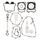 Set tesnil za motor ATHENA P400485900212 oil seals included