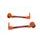 Lever guard ACCOSSATO DE003 with red hose and joint right + left, aluminium
