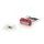 Licence support light PUIG FLASH 4136R rdeč alu with LEDs