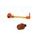 Lever guard in aluminium + left end ACCOSSATO DE004 with gold hose and joint right