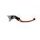 Adjustable folding lever ACCOSSATO LV009 in aluminium for original brake master cylinders oranžna