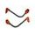 Lever guard ACCOSSATO DE008 with black hose and joint right + left, carbon