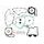 Complete gasket kit with oil seals ATHENA P400068900015