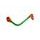 Lever guard ACCOSSATO DE001 with green hose and joint right, aluminium