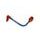 Lever guard ACCOSSATO DE002 with blue hose and joint left, aluminium