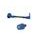Lever guard in aluminium + left end ACCOSSATO DE004 with black hose and joint right
