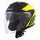 Jet čelada CASSIDA JET TECH CORSO black matt / yellow fluo 2XL