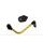 Lever guard in aluminium + left end ACCOSSATO DE004 with gold hose and joint right