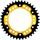 Rear sprocket SUPERSPROX STEALTH RST-498:39-GLD zlata 39T, 525