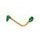 Lever guard ACCOSSATO DE002 with gold hose and joint left, aluminium