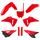 Set plastik POLISPORT 91617 restyling Rdeč
