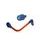 Lever guard in aluminium + left end ACCOSSATO DE004 with orange hose and joint right