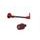 Lever guard in Carbon + left end ACCOSSATO DE009 with black hose and joint right