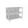 Trolley with 3 shelves LV8 EQC3RS.1105.W L1200 black with white shelves