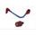 Lever guard in aluminium + right end ACCOSSATO DE005 with blue hose and joint levi