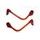 Lever guard ACCOSSATO DE003 with orange hose and joint right + left, aluminium