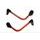 Lever guard ACCOSSATO DE003 with orange hose and joint right + left, aluminium