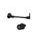 Lever guard in Carbon + left end ACCOSSATO DE009 with black hose and joint right