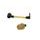 Lever guard in aluminium + left end ACCOSSATO DE004 with gold hose and joint right