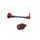 Lever guard in aluminium + left end ACCOSSATO DE004 with blue hose and joint right