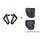 Leather saddlebag CUSTOMACCES IBIZA API002N črna pair, with universal support