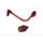 Lever guard in aluminium + right end ACCOSSATO DE005 with orange hose and joint levi