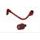 Lever guard in aluminium + right end ACCOSSATO DE005 with red hose and joint levi