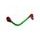 Lever guard ACCOSSATO DE001 with green hose and joint right, aluminium