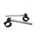 Pair of raised clip-on ACCOSSATO CP004 + 20 mm 10 degrees inclination, silver