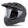 Motocross Helmet CASSIDA ROAD RUNNER TechniX black matt/ black/ grey/ black matt peak XL