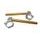 Aluminium-forged clip-ons ACCOSSATO CP003 with metal clamp composed of 2 half-rings 10 degrees inclination, gold
