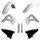 Set plastik POLISPORT 91546 white/black/white