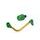 Lever guard in aluminium + left end ACCOSSATO DE004 with gold hose and joint right