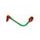 Lever guard ACCOSSATO DE002 with green hose and joint left, aluminium