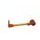 Lever guard ACCOSSATO DE002 with gold hose and joint left, aluminium
