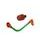 Lever guard in aluminium + left end ACCOSSATO DE004 with green hose and joint right