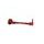 Lever guard ACCOSSATO DE001 with red hose and joint right, aluminium