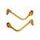 Lever guard ACCOSSATO DE003 with gold hose and joint right + left, aluminium