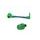 Lever guard in aluminium + left end ACCOSSATO DE004 with blue hose and joint right