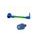 Lever guard in aluminium + left end ACCOSSATO DE004 with green hose and joint right