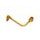 Lever guard ACCOSSATO DE002 with gold hose and joint left, aluminium