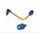 Lever guard in aluminium + right end ACCOSSATO DE005 with gold hose and joint levi
