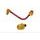 Lever guard in aluminium + right end ACCOSSATO DE005 with red hose and joint levi