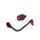 Lever guard in Carbon + left end ACCOSSATO DE009 with black hose and joint right